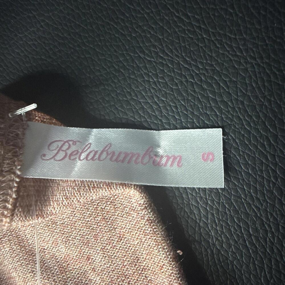 Belabumbum NWT Soft Maternity Dress Quarter Button Small Minimal & Simple Rose - Picture 6 of 7